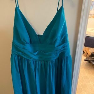David’s bridal turquoise bridesmaid dress